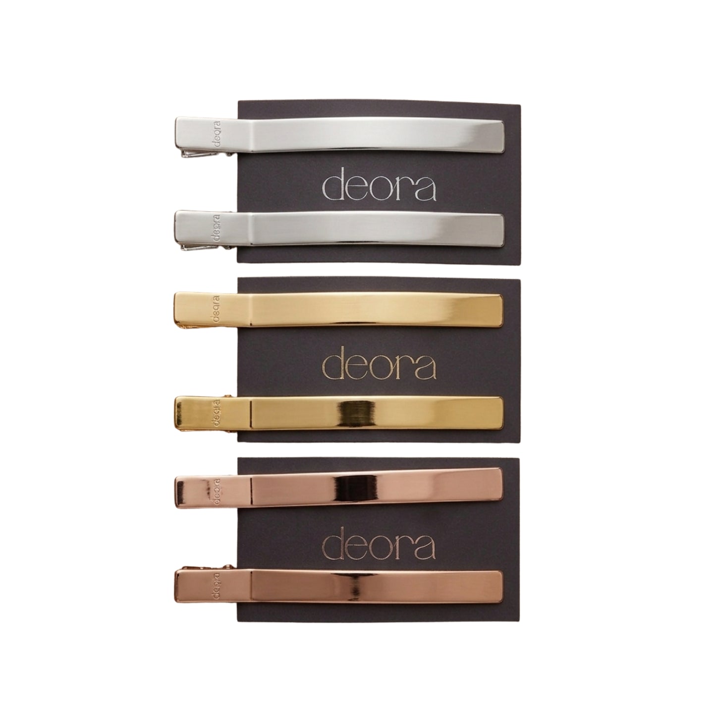 deora luxe stainless steel bar clips – set of 2